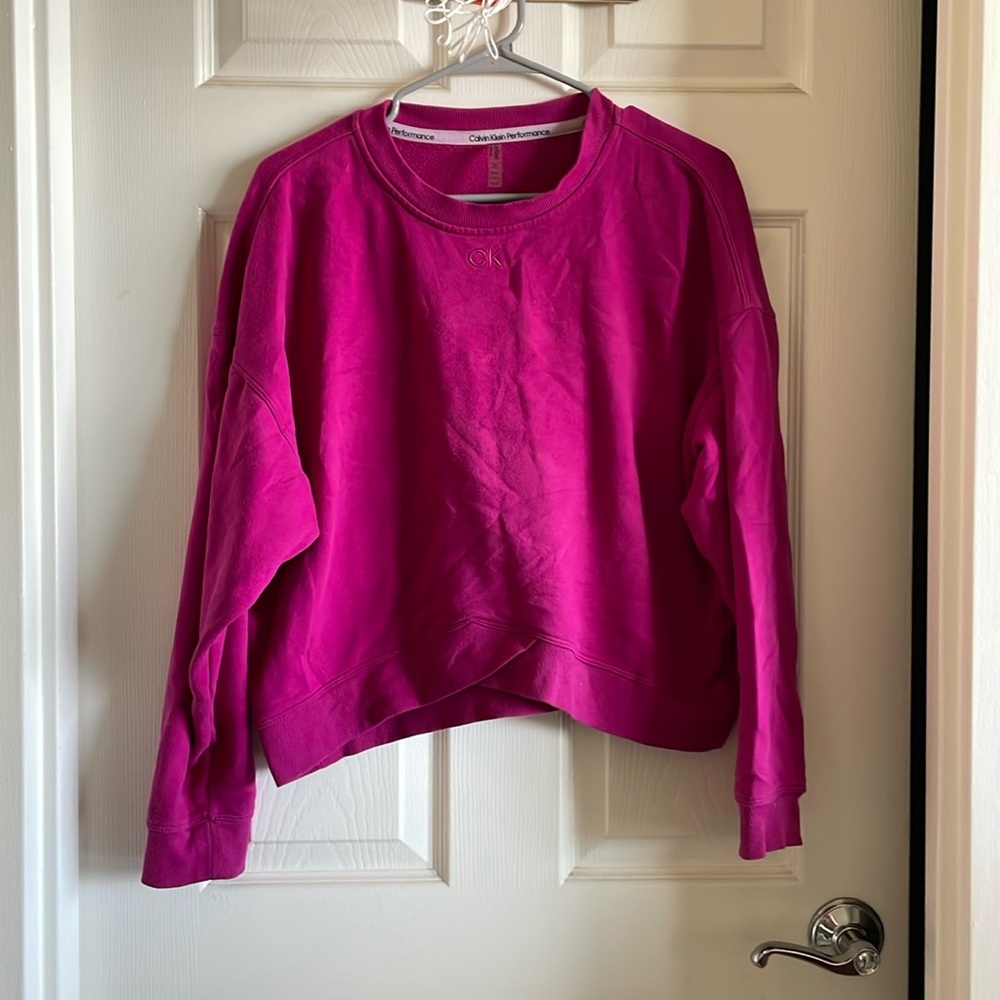 Cropped Crew Neck Sweatshirt